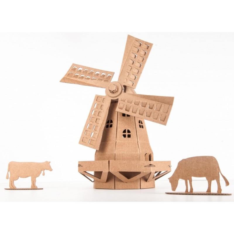 Windmill (natural) - LEO-L02012-N - Leolandia - Maquettes en carton - Le Nuage de Charlotte