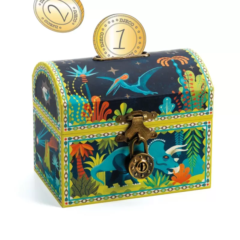 Dinosaur Money Box - DJE-DD03333 - Djeco - Money Box and wallet - Le Nuage de Charlotte