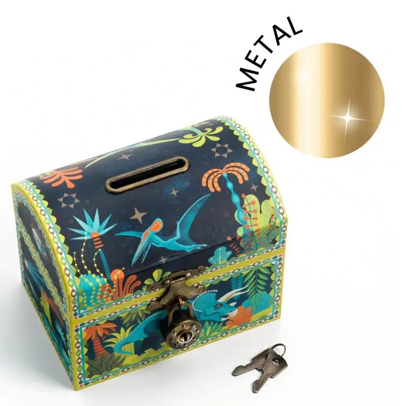 Dinosaur Money Box - DJE-DD03333 - Djeco - Money Box and wallet - Le Nuage de Charlotte