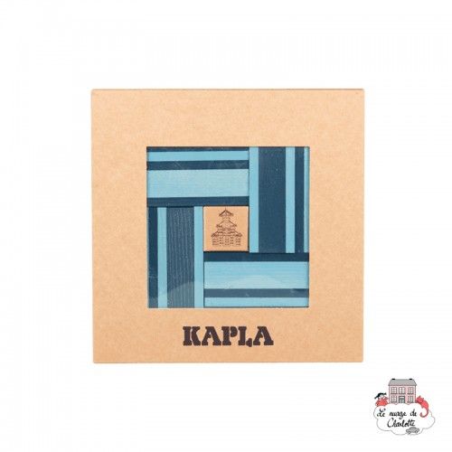 Kapla Color Book & Colours - light blue & dark blue - KAP-KC21 - Kapla - Wooden blocks and boards - Le Nuage de Charlotte