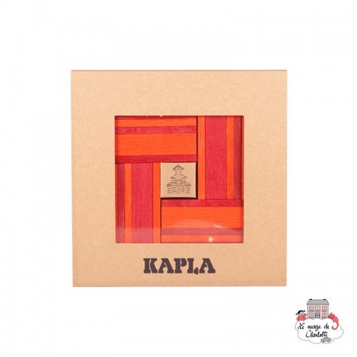 Kapla Couleur Livre et Couleurs - orange et rouge - KAP-KC22 - Kapla - Blocs et planchettes de bois - Le Nuage de Charlotte