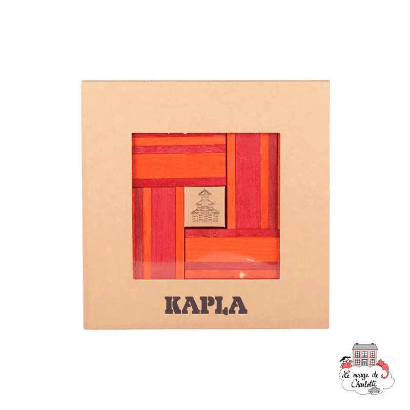 Kapla Couleur Livre et Couleurs - orange et rouge - KAP-KC22 - Kapla - Blocs et planchettes de bois - Le Nuage de Charlotte
