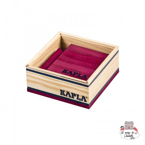 Kapla Couleur Carrés 40 - violet - KAP-K1PR - Kapla - Blocs et planchettes de bois - Le Nuage de Charlotte