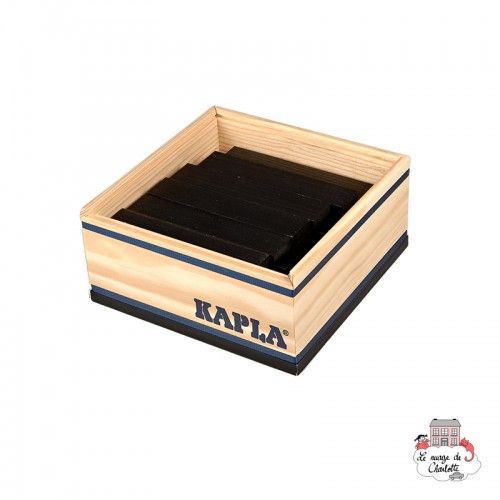 Kapla Couleur Carrés 40 - noir - KAP-K1NOI - Kapla - Blocs et planchettes de bois - Le Nuage de Charlotte
