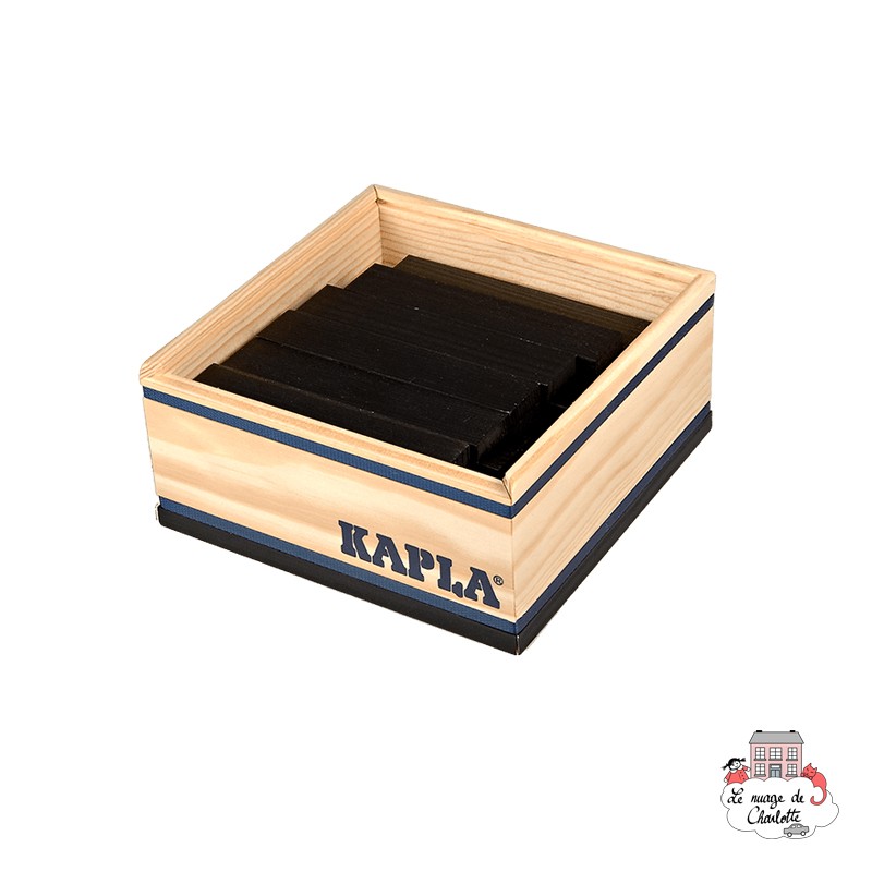 Kapla Color 40 Squares - black - KAP-K1NOI - Kapla - Wooden blocks and boards - Le Nuage de Charlotte