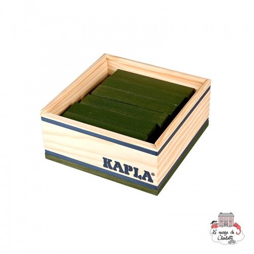 Kapla Couleur Carrés 40 - vert - KAP-K1BLVERT - Kapla - Blocs et planchettes de bois - Le Nuage de Charlotte