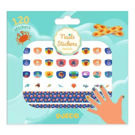 Nails Stickers - Mediterranean - DJE-DJ09244 - Djeco - Makeup and cosmetics for children - Le Nuage de Charlotte