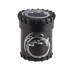 Dragon Black Leather Dice Cup - QWO-CDRA101 - Q Workshop - Dices, bags and other accessories - Le Nuage de Charlotte