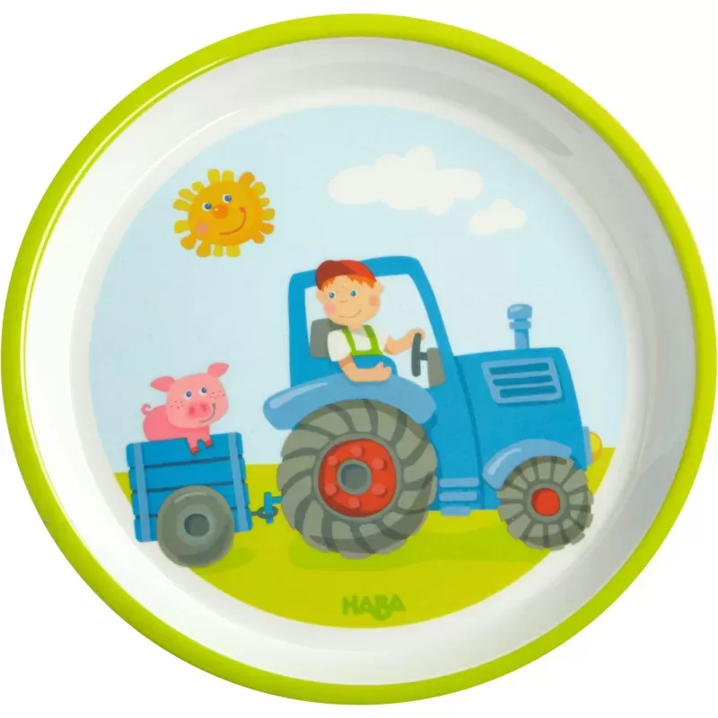 Tractor Plate - HAB-4010168226552 - Haba - Plates, bowls and cutlery - Le Nuage de Charlotte