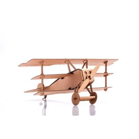Triplan Baron Rouge (naturel) - LEO-L01033 - Leolandia - Maquettes en carton - Le Nuage de Charlotte