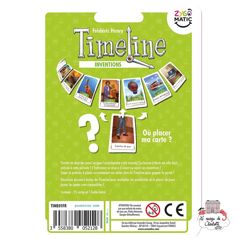 Timeline Inventions - ZYG-191147 - Zygomatic - Board Games - Le Nuage de Charlotte