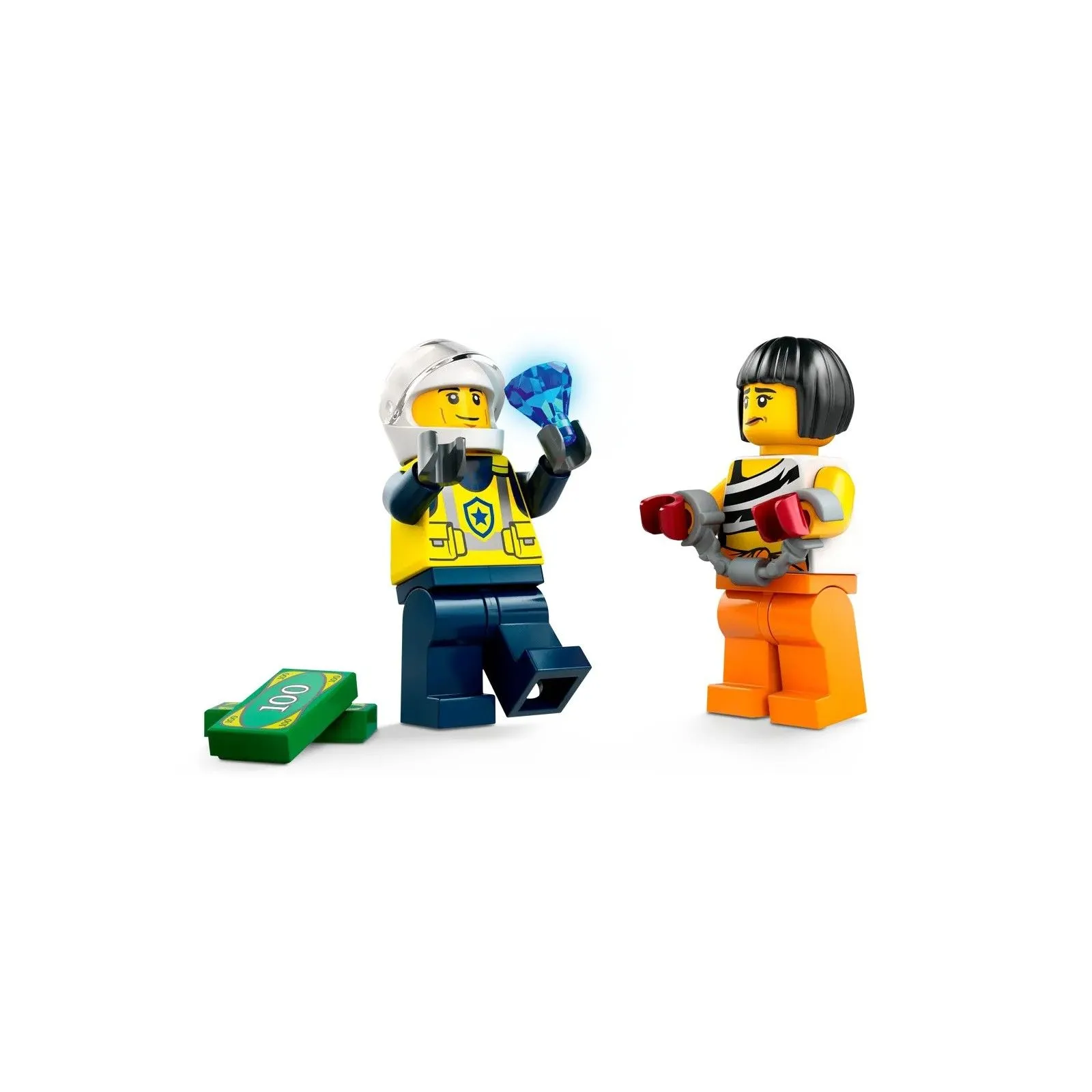 Lego [City] La course-poursuite entre la voiture de police et la super voiture – vue 4 – Lego et Duplo