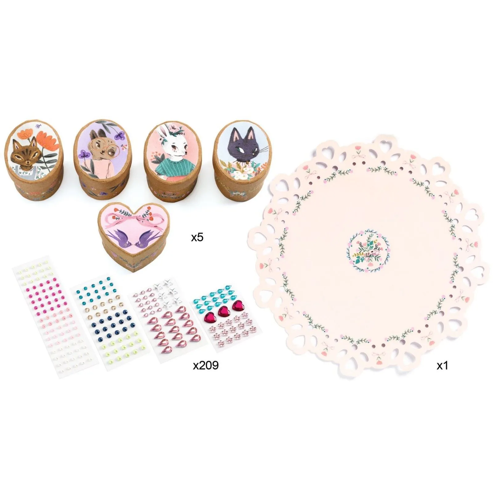 Djeco Do It Yourself - 5 Mini boxes to decorate – vue 3 – Creative Kits