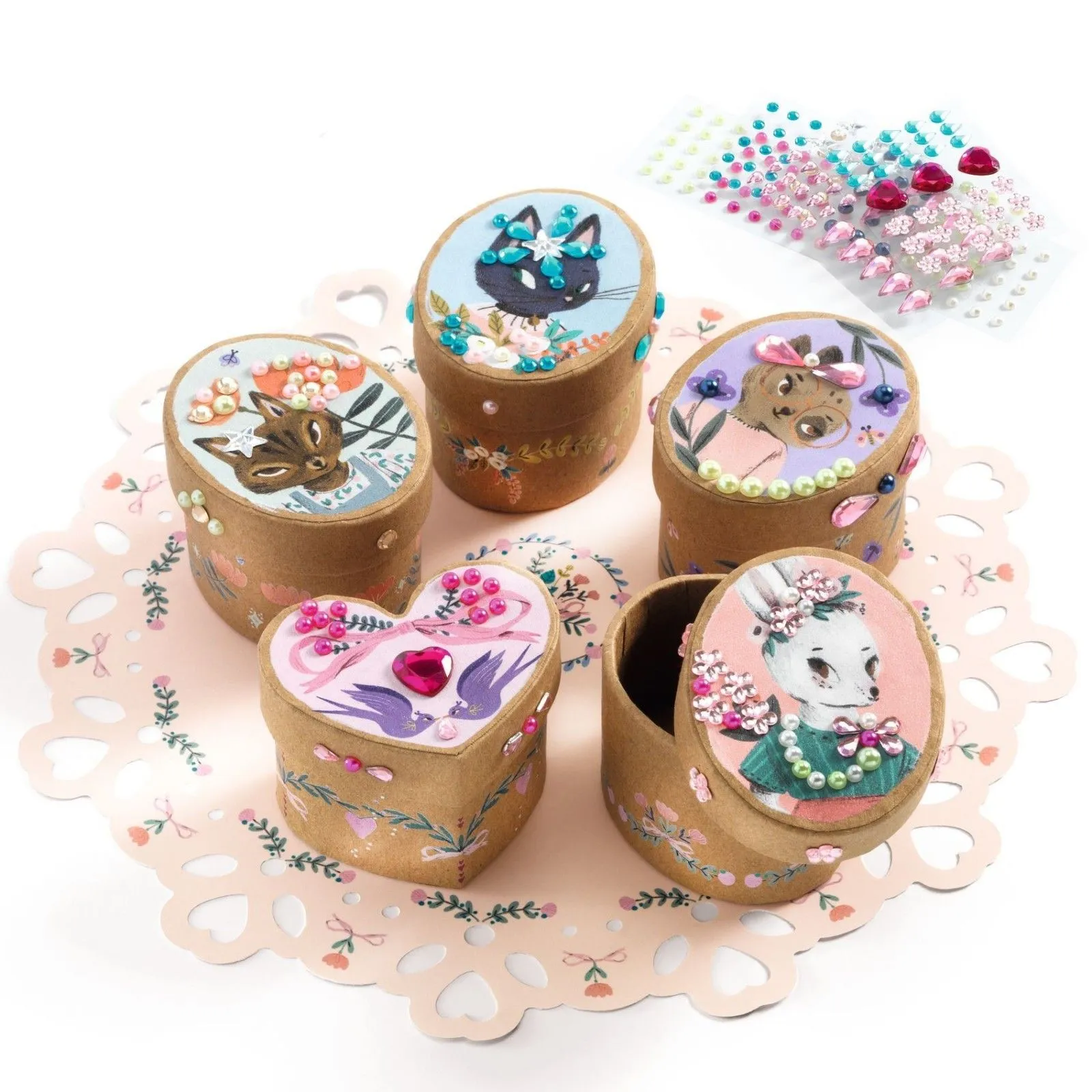 Djeco Do It Yourself - 5 Mini boxes to decorate – vue 4 – Creative Kits