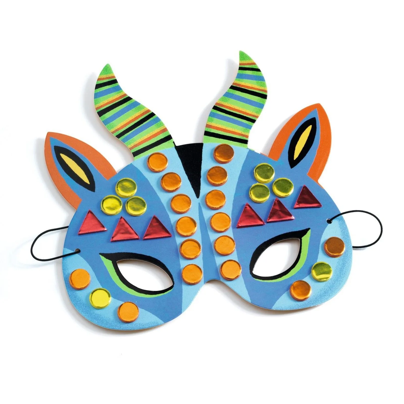 Djeco Do It Yourself - 8 mosaics masks to décorate - Jungle animals – vue 4 – Creative Kits