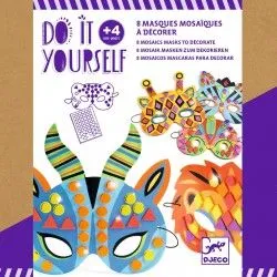 Djeco Do It Yourself - 8 mosaics masks to décorate - Jungle animals – vue 7 – Creative Kits
