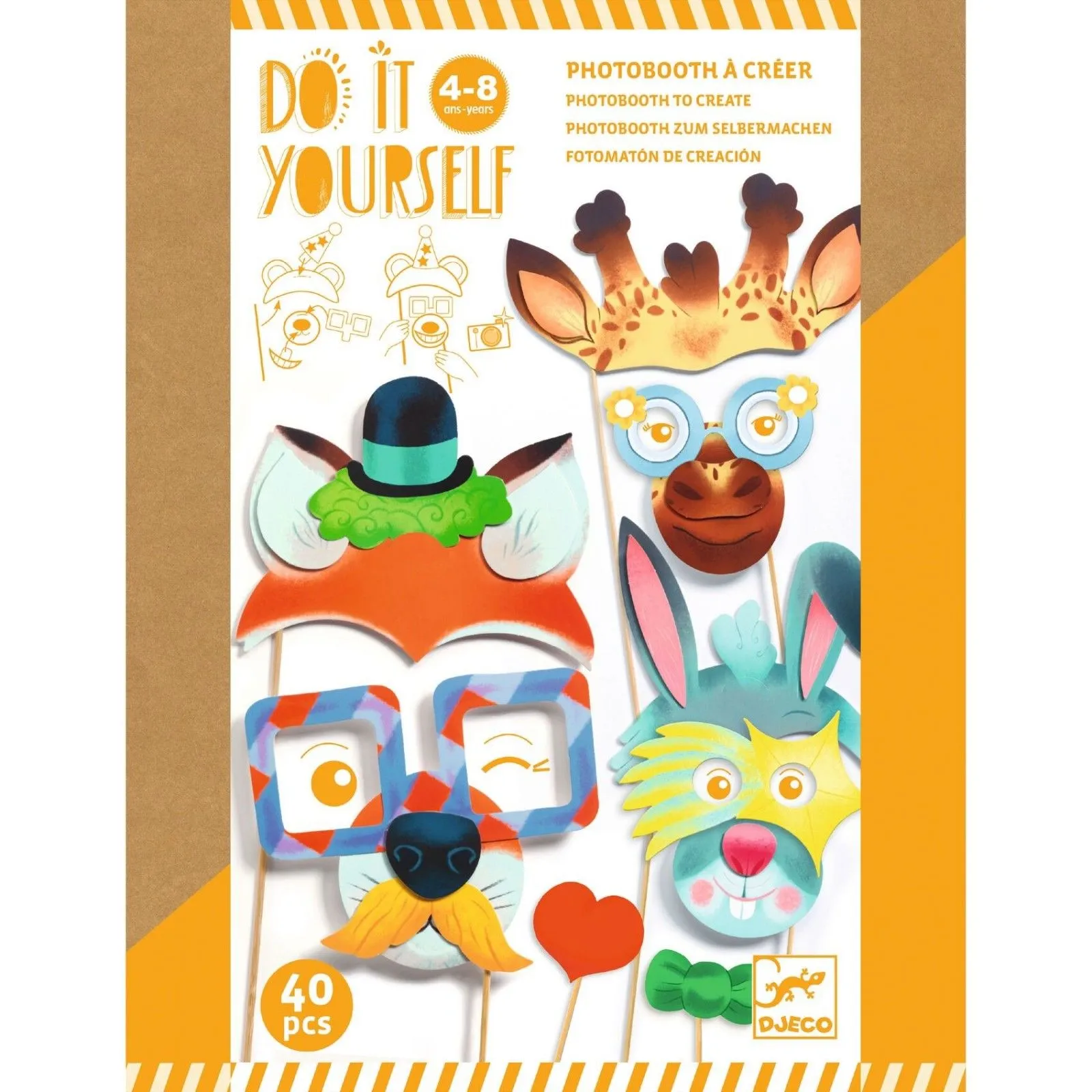 Djeco Do It Yourself - Photobooth to create - Animal party – vue 4 – Creative Kits
