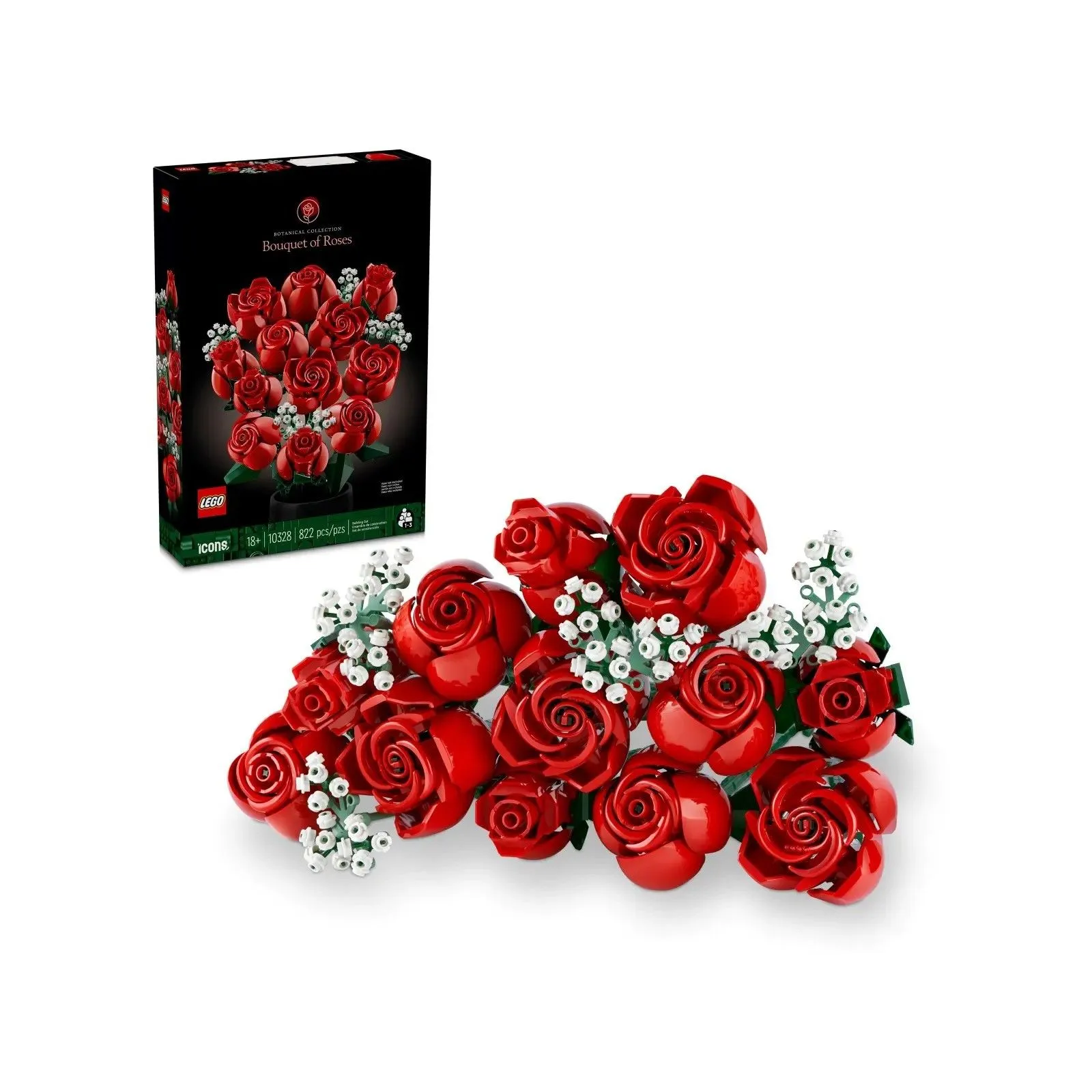 Lego [Botanicals] Le bouquet de roses – vue 2 – Lego et Duplo