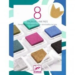 Djeco 8 ink pads and 1 cleaner - chic – vue 1 – Decoration & Stamps