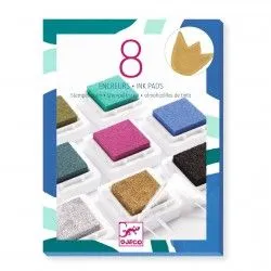 Djeco 8 ink pads and 1 cleaner - chic – vue 2 – Decoration & Stamps