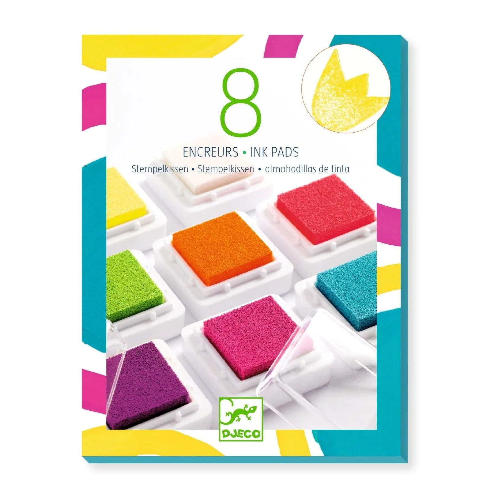 Djeco 8 encreurs et 1 nettoyeur - pop – vue 2 – Décoration & tampons