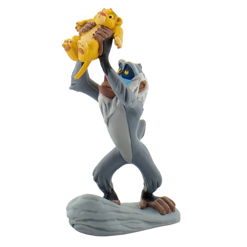 Bullyland Disney - Rafiki avec bébé Simba – vue 1 – Bullyland