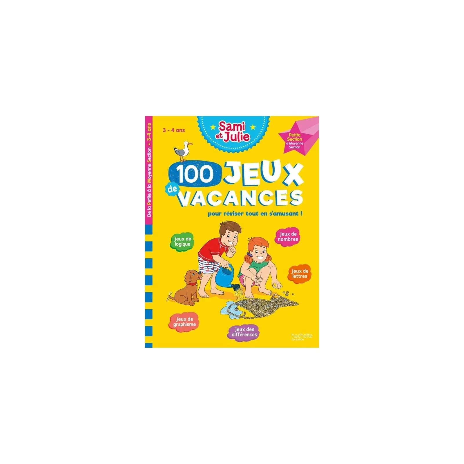Hachette Sami et Julie - 100 jeux de vacances - 3 - 4 ans – vue 1 – Activity Books