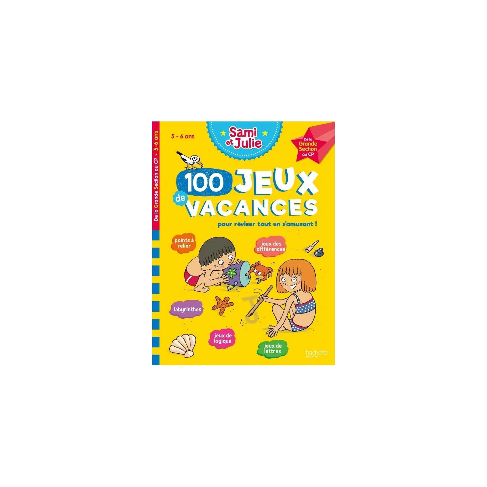 Hachette Sami et Julie - 100 jeux de vacances - 5 - 6 ans – vue 1 – Activity Books