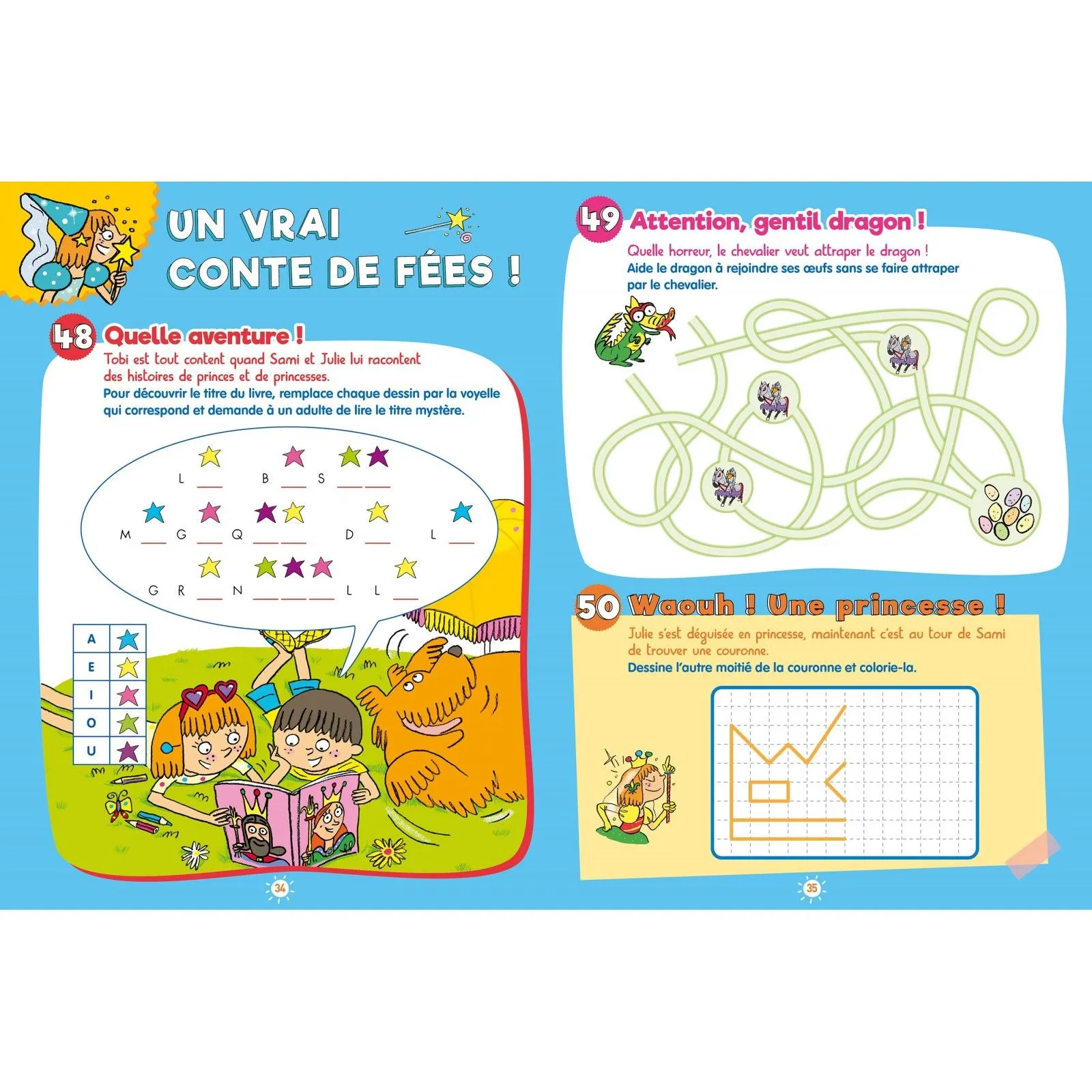 Hachette Sami et Julie - 100 jeux de vacances - 5 - 6 ans – vue 2 – Activity Books