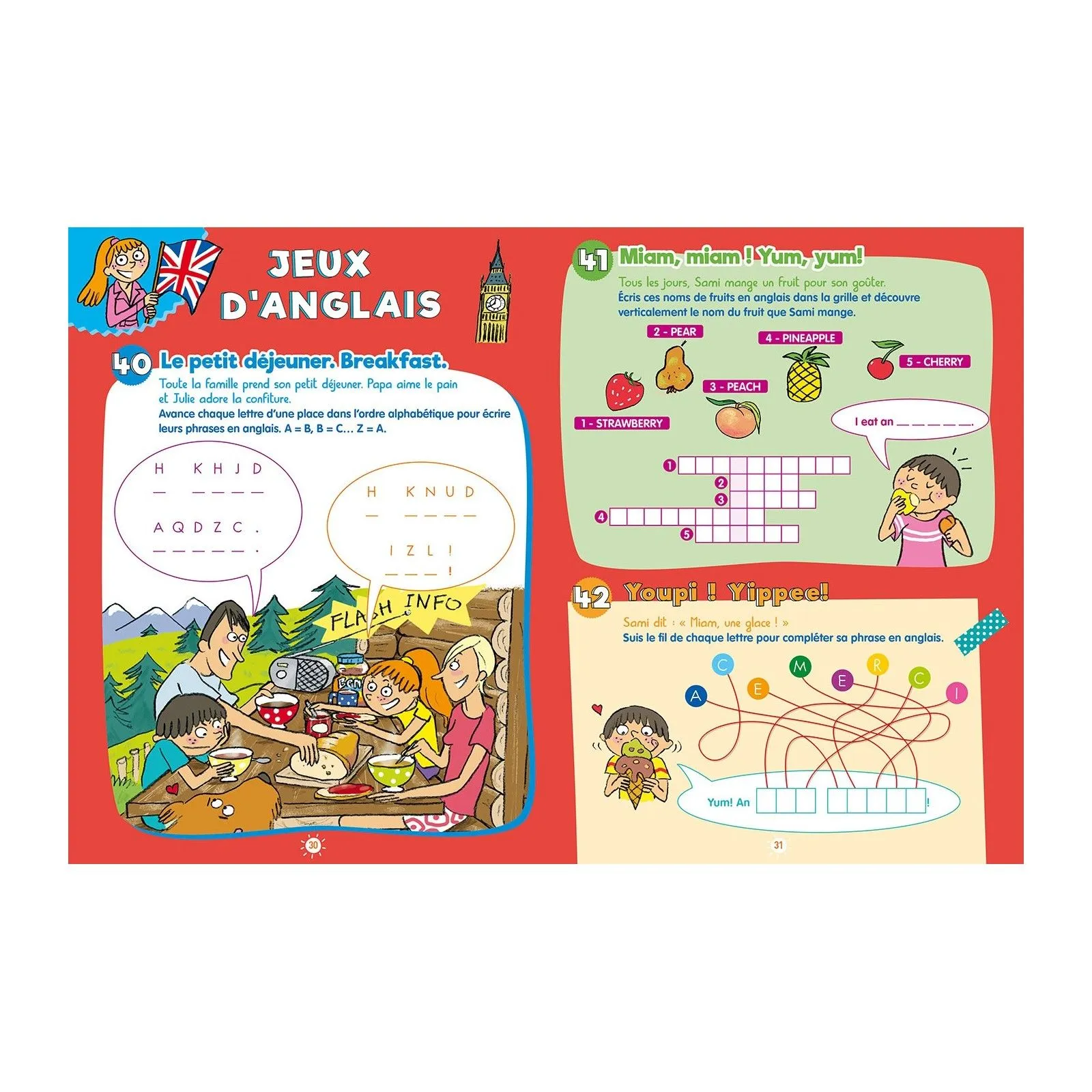 Hachette Sami et Julie - 100 jeux de vacances - 8 - 9 ans – vue 2 – Activity Books