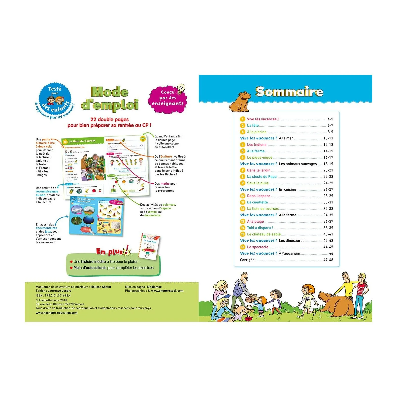 Hachette Sami et Julie - Mon cahier de vacances - 5 - 6 ans – vue 2 – Activity Books