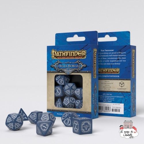 Pathfinder Dice Set - Hell's Rebels [7 dices] - QWO-SPAT82 - Q Workshop - Dices, bags and other accessories - Le Nuage de Cha...