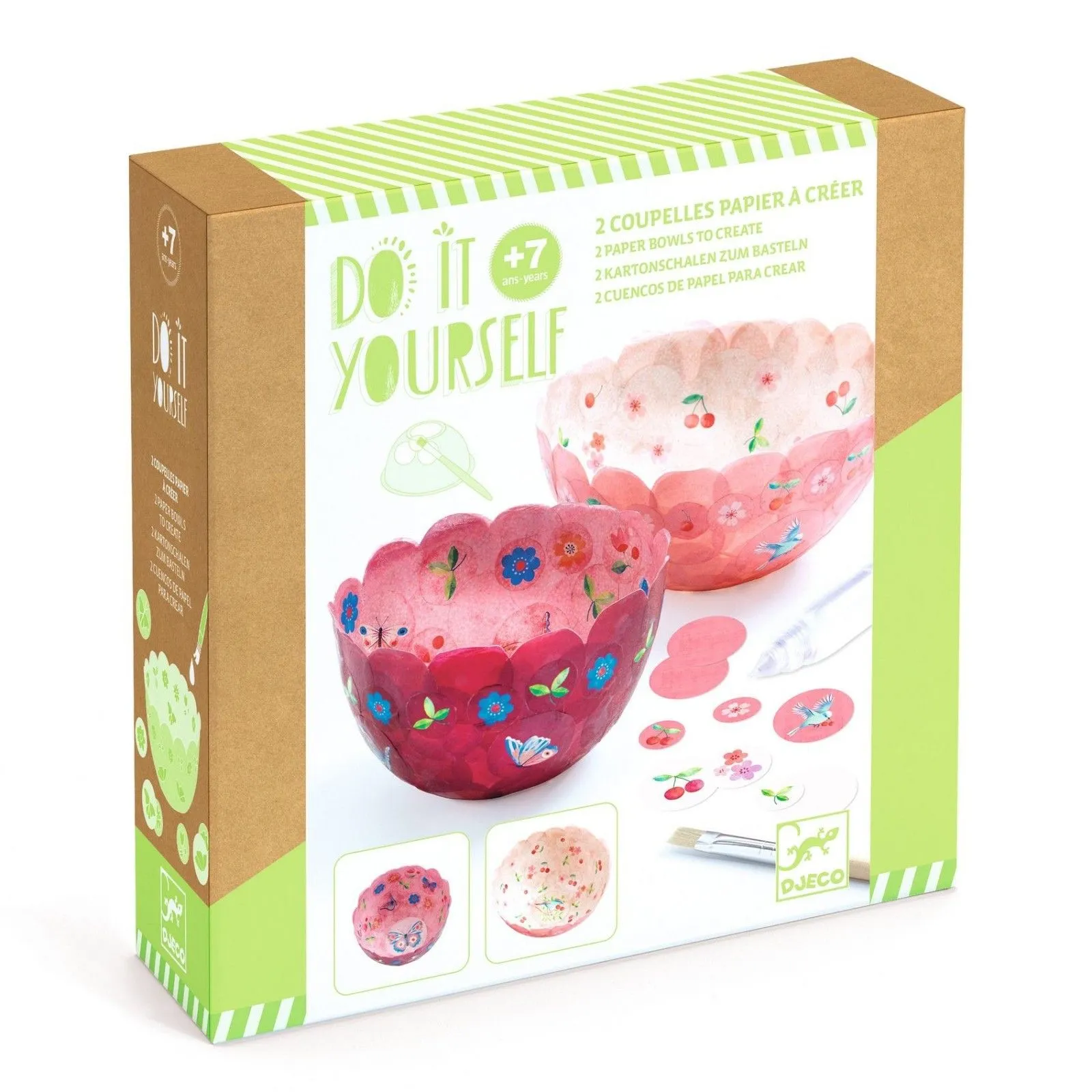 Djeco Do It Yourself - 2 paper bowls to create - In the air – vue 1 – Creative Kits