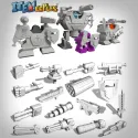 PixieGames Tiny Epic - Mechs + Cartes Correctives – vue 3 – Jeux de societe