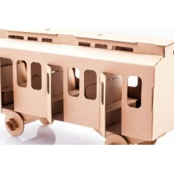 *ND* Passenger Car (natural) - LEO-L03023 - Leolandia - Maquettes en carton - Le Nuage de Charlotte
