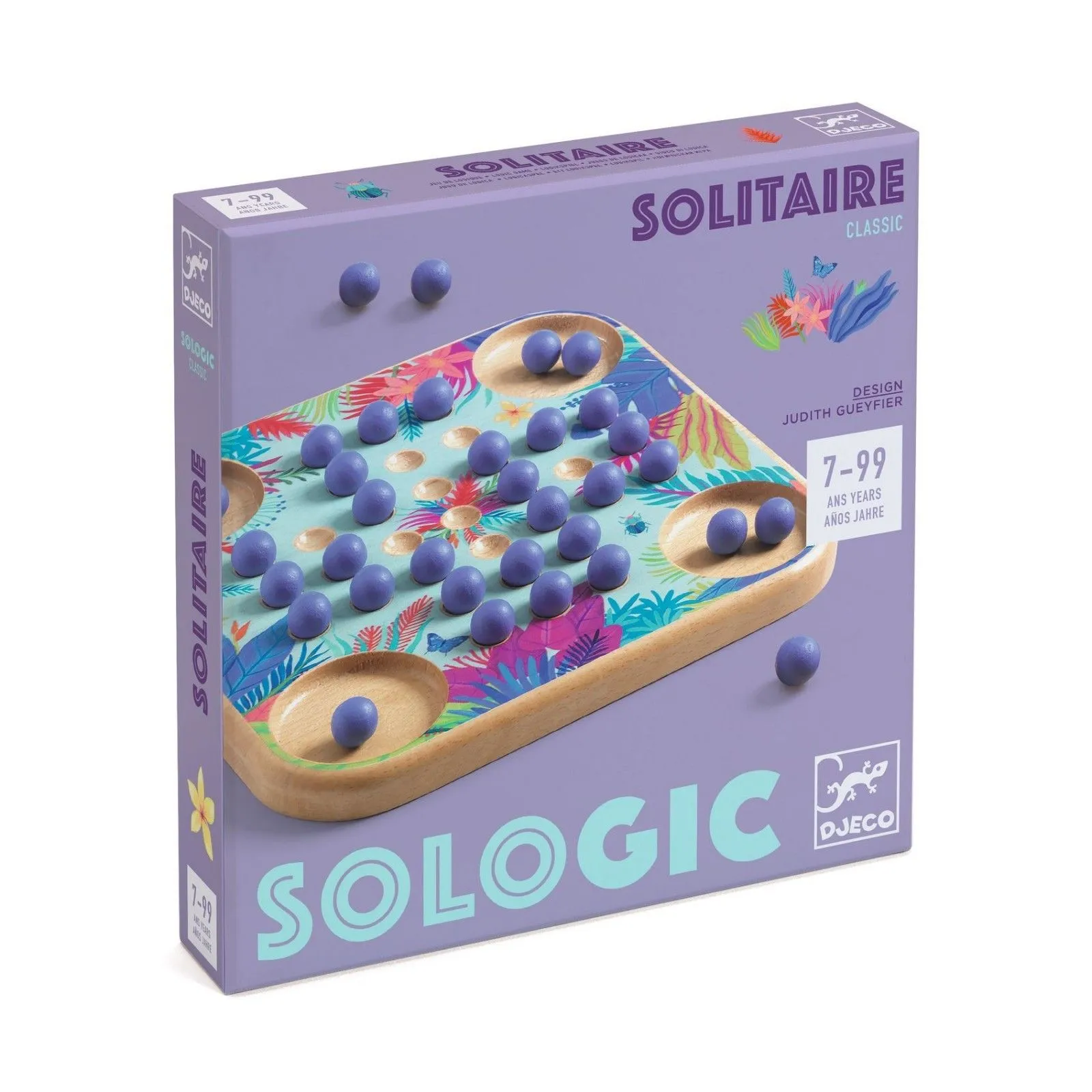Djeco Sologic - Solitaire Classic – vue 1 – Jeux solo