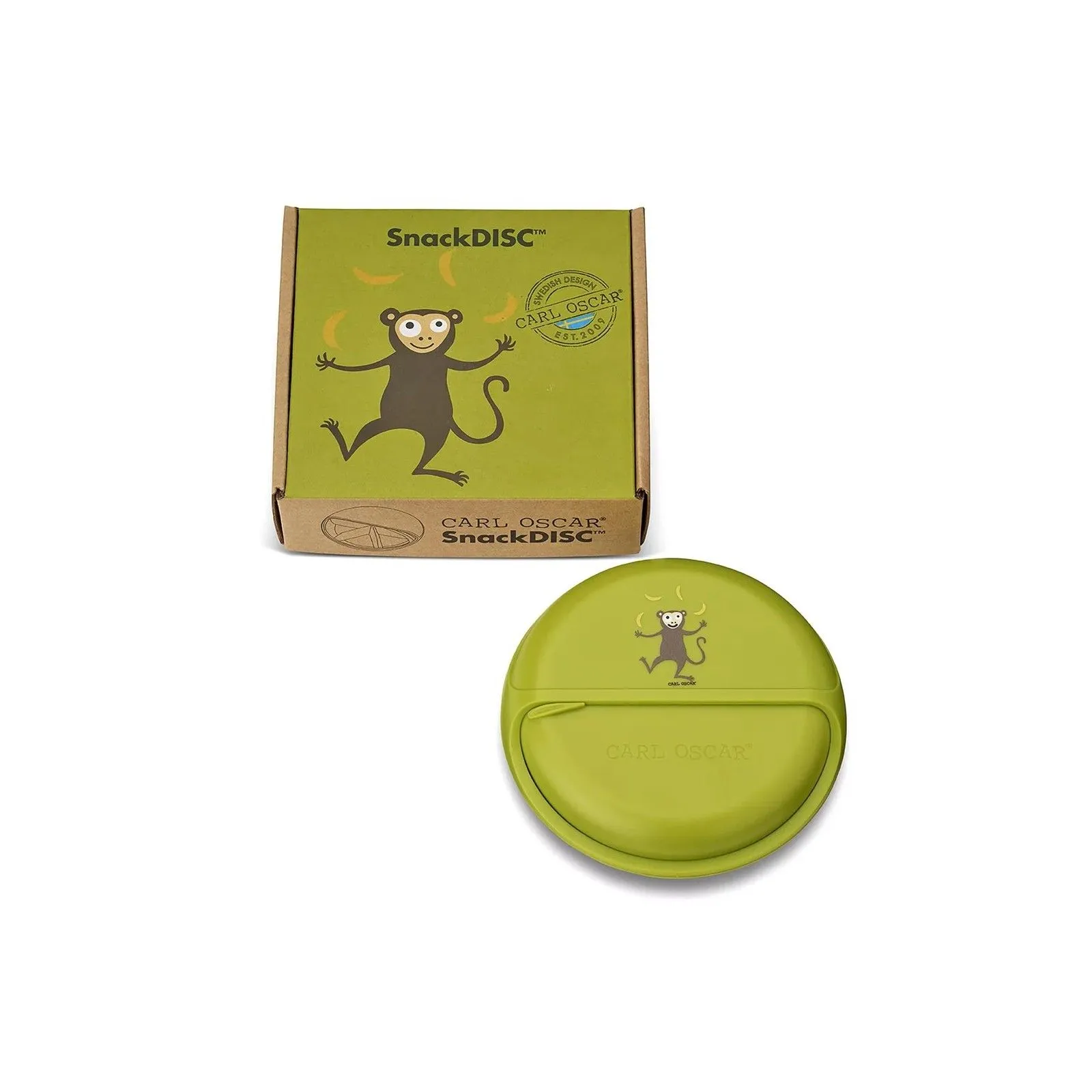 Carl Oscar SnackDISC - lime – vue 2 – Lunch box, fruit and snack