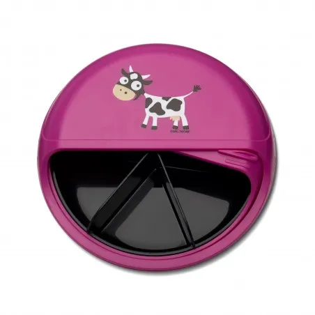 Carl Oscar SnackDISC - purple – vue 1 – Lunch box, fruit and snack