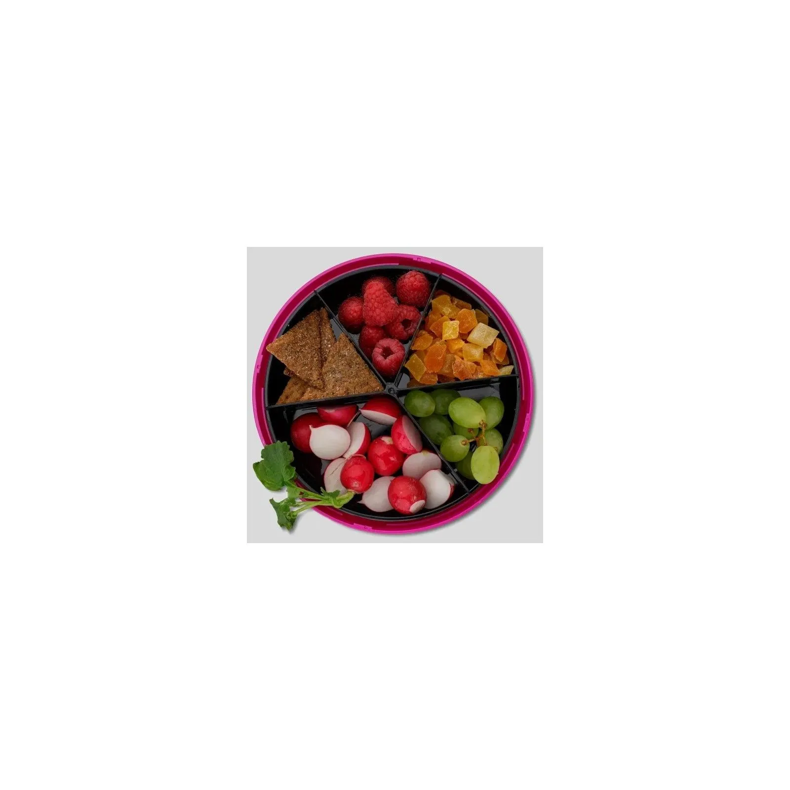 Carl Oscar SnackDISC - mauve – vue 2 – Boîte à tartine, fruit et snack