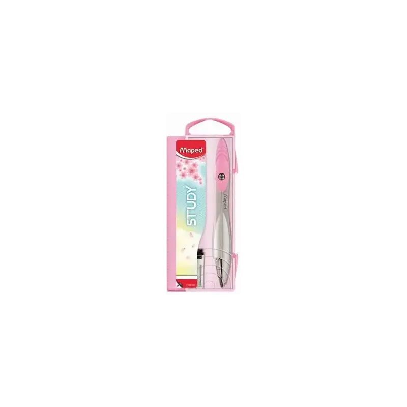 Maped Maped Compass "Study" lead 2mm Pastel pink – vue 1 – Glues, Scissors & Tools
