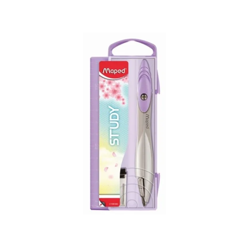 Maped Maped Compas "Study" mine 2mm Pastel mauve – vue 1 – Colles, ciseaux & outils