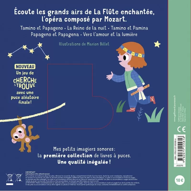 Gallimard Jeunesse Mes petits imagiers sonores - La flûte enchantée – vue 2 – Preschool