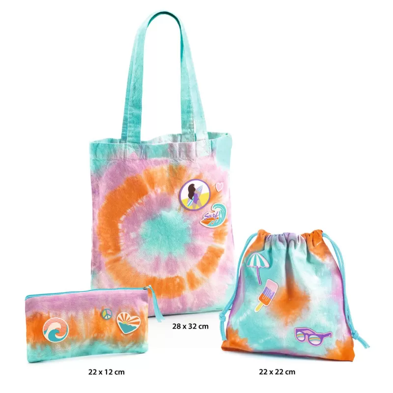 Djeco Do It Yourself - 3 accessoires Tie-Dye à créér - Sunshine camp – vue 6 – Kits Créatifs