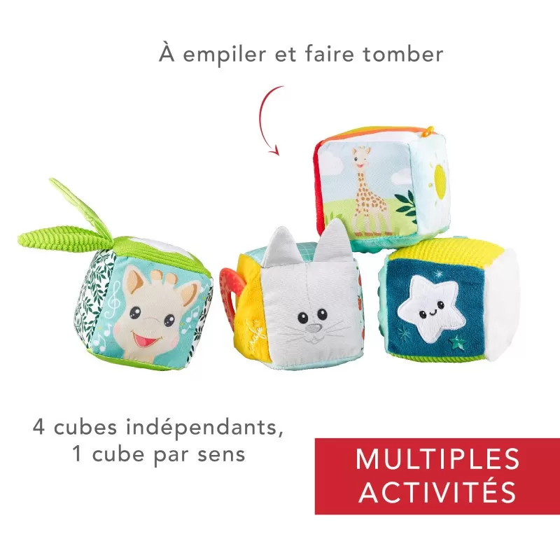 Vulli Sophie la Girafe - Multi' activities cube – vue 3 – Grab & Rattle