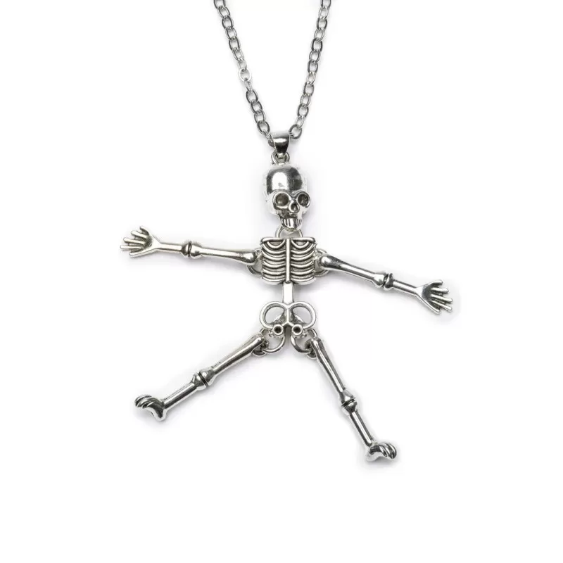 Great Pretenders Spooky Scary Skeleton Necklace – vue 2 – Jewelry