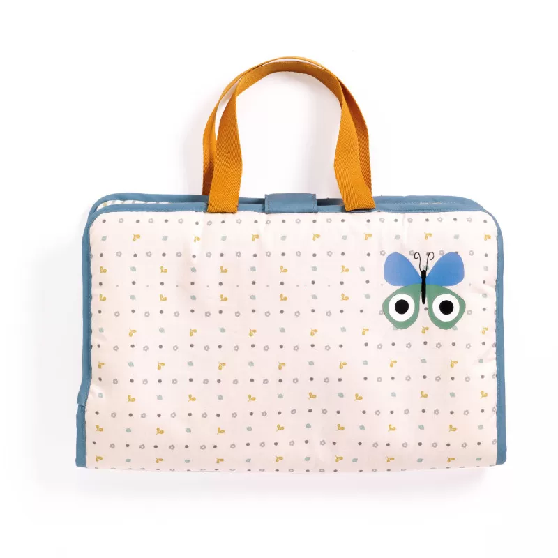 Djeco Poméa - Changing bag Blue Fly – vue 4 – Doll Accessories