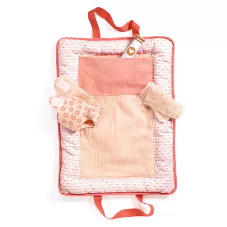 Djeco Poméa - Sac à langer Pink Peak – vue 1 – Accessoires pour poupées