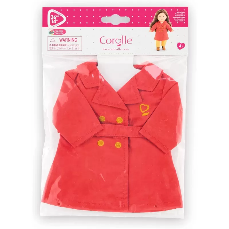 Corolle Trench rouge pour poupée "ma Corolle" – vue 2 – Vêtements poupées Corolle