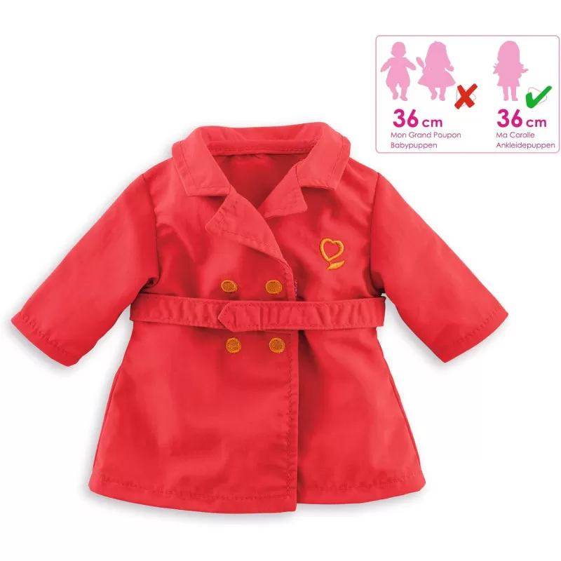 Corolle Trench rouge pour poupée "ma Corolle" – vue 3 – Vêtements poupées Corolle
