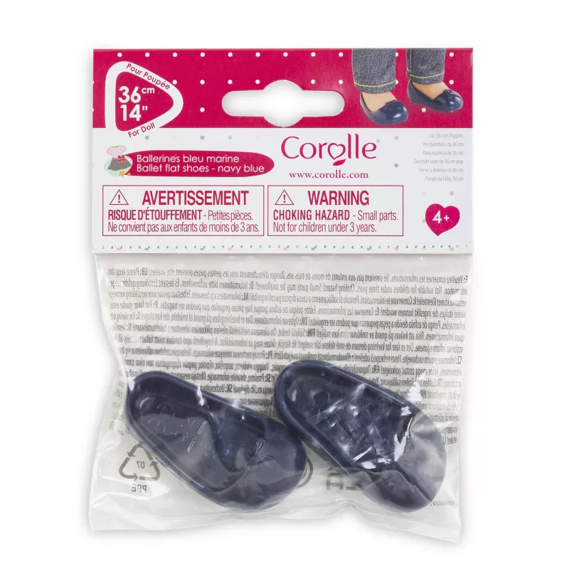 Corolle Navy Blue Ballerinas for "ma Corolle" Doll – vue 3 – Corolle Doll Clothes